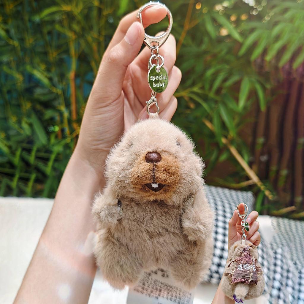 Plush Toy Marmots Keychain Children Function Collectible Bag Accessory Gift Doll