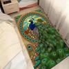 Crystal Velvet Elegant Peacock Carpet Floor Mat Bedside Carpet Door Mat Room Decoration Mat Kitchen Carpet