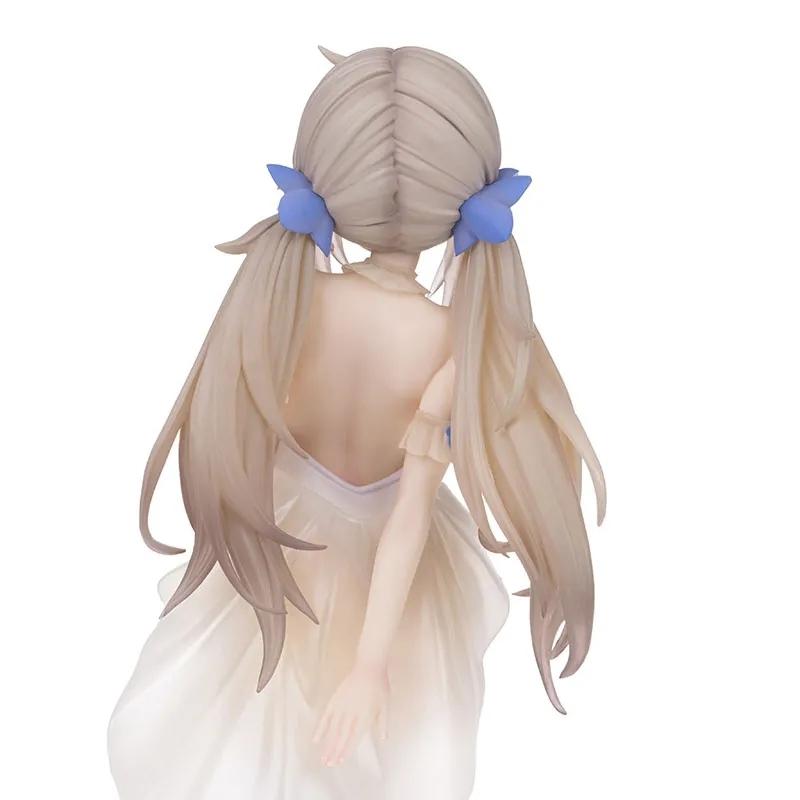 25CM  Anime Figure B Full Pure White Elf Cute Girl 1/6 Scale Anime PVC Action Figures Adult Collection Model Toys