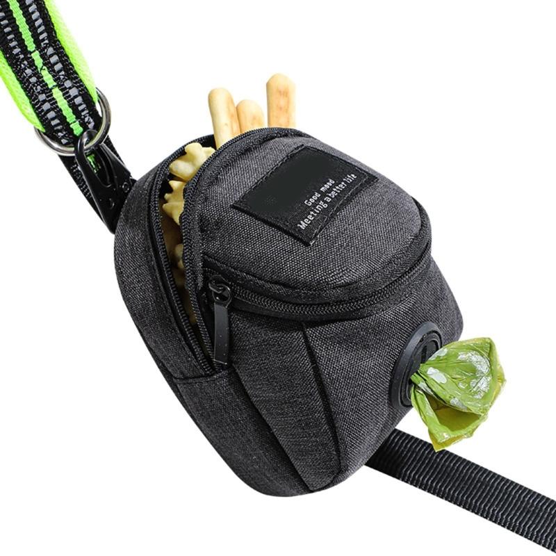 Oxford Fabric Pet Waste Bag Dispenser With Treat Pocket For Dog Convenient Clip On Design Outdoor Walking Essential
