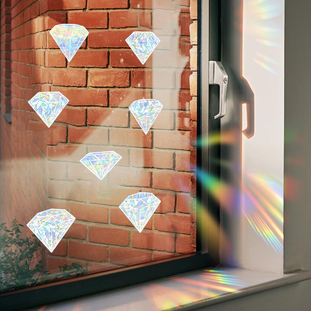 Colorful and Shiny Diamond Home Beautification and Decoration Glass Doors and Windows Static Window Stickers