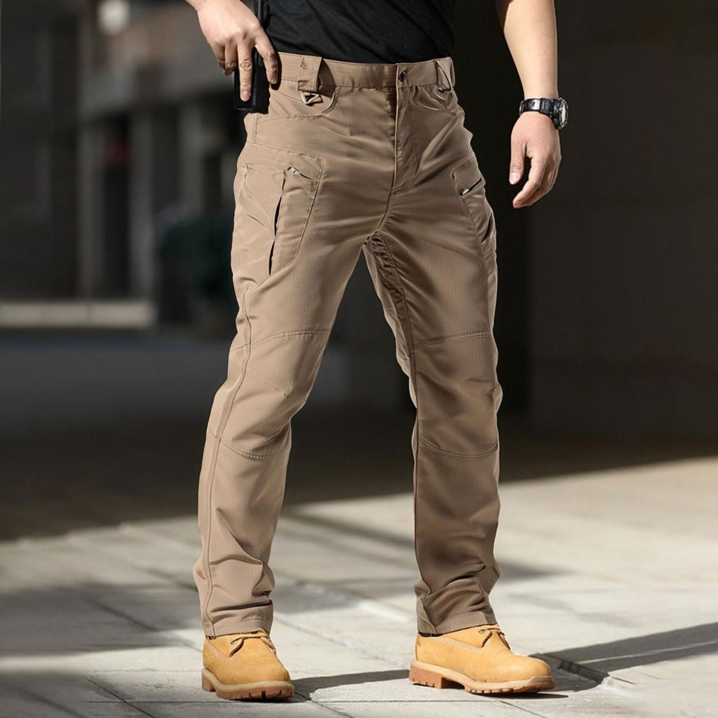 Mens Pants Ripstop Cargo Work Pants with Multi-pocket Water Resistant Breathable Hiking Camping Travel Fishing Construction Pants