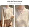 Women's Large V-Neck Cashmere Wool Sweater: Solid Color, Loose Fit, Soft Knitted, Thickened for Autumn & Winter.