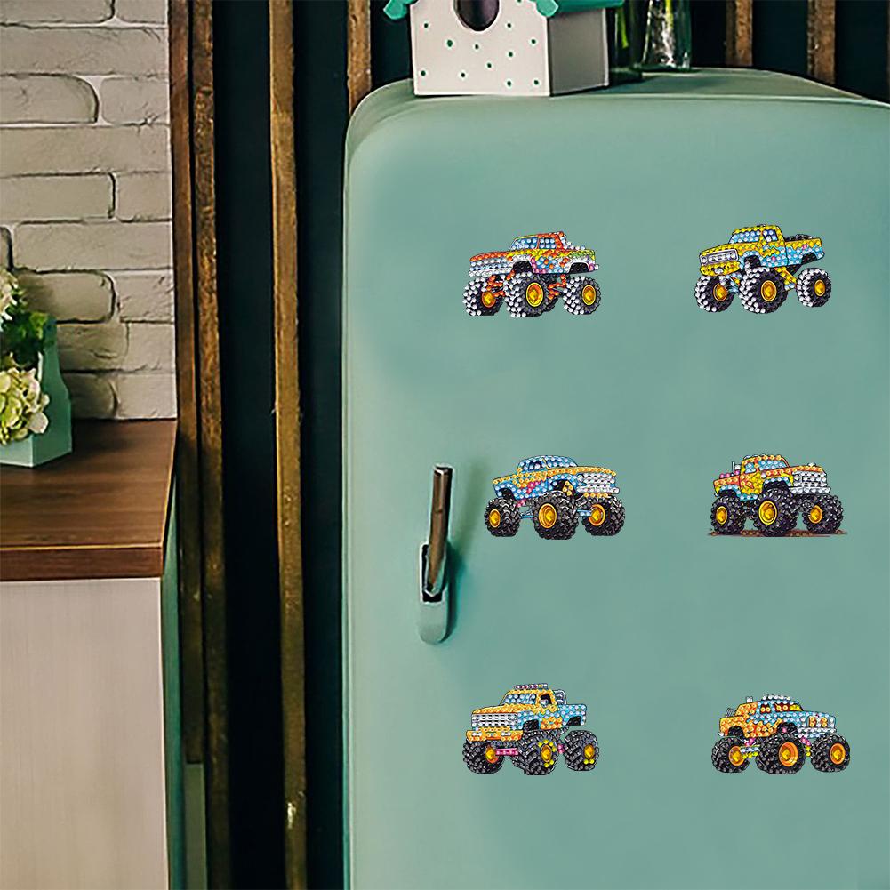 6Pcs Acrylic Special Shape Turkey Fridge Stickers Diamond Art Fridge Magnet Diamond Art Magnets Decals for DIY Crafts Party Gift