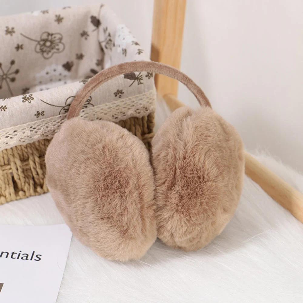 Winter Ohrenwärmer Flauschig Damen Herren Kunstfell Warme Ohrenschützer Mädchen Fuzzy Faltbar Kinder Kopfhörer Kaschmir Weich Wärmer Ohrklappe
