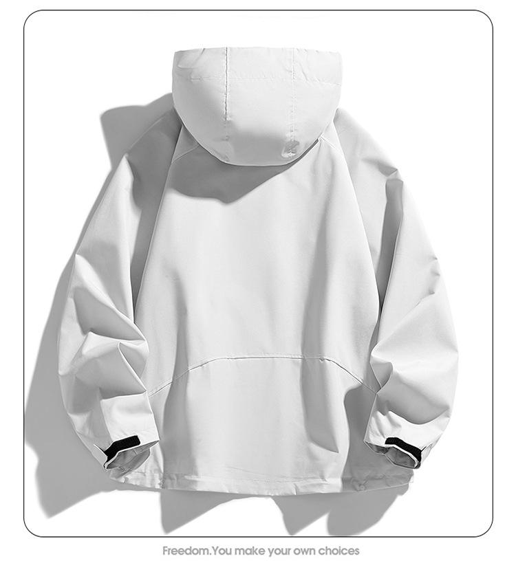 Men's Windproof Outdoor Color Block Casual Jacket - Spring/Autumn Fashionable Windbreaker