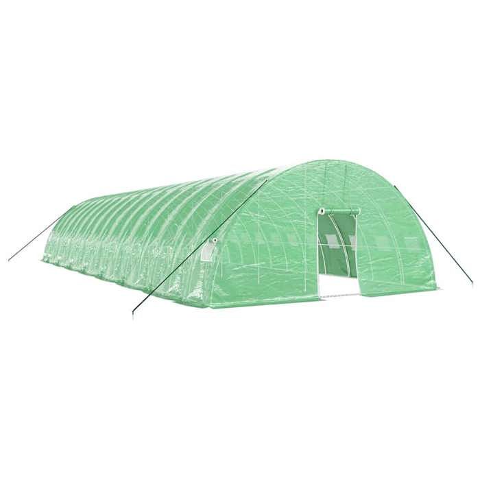 VidaXL Greenhouse with Green Steel Frame 96 M² 16x6x2.85 M, Polytunnel, Cold Frame, Tomato Greenhouse, Greenhouse 3188111