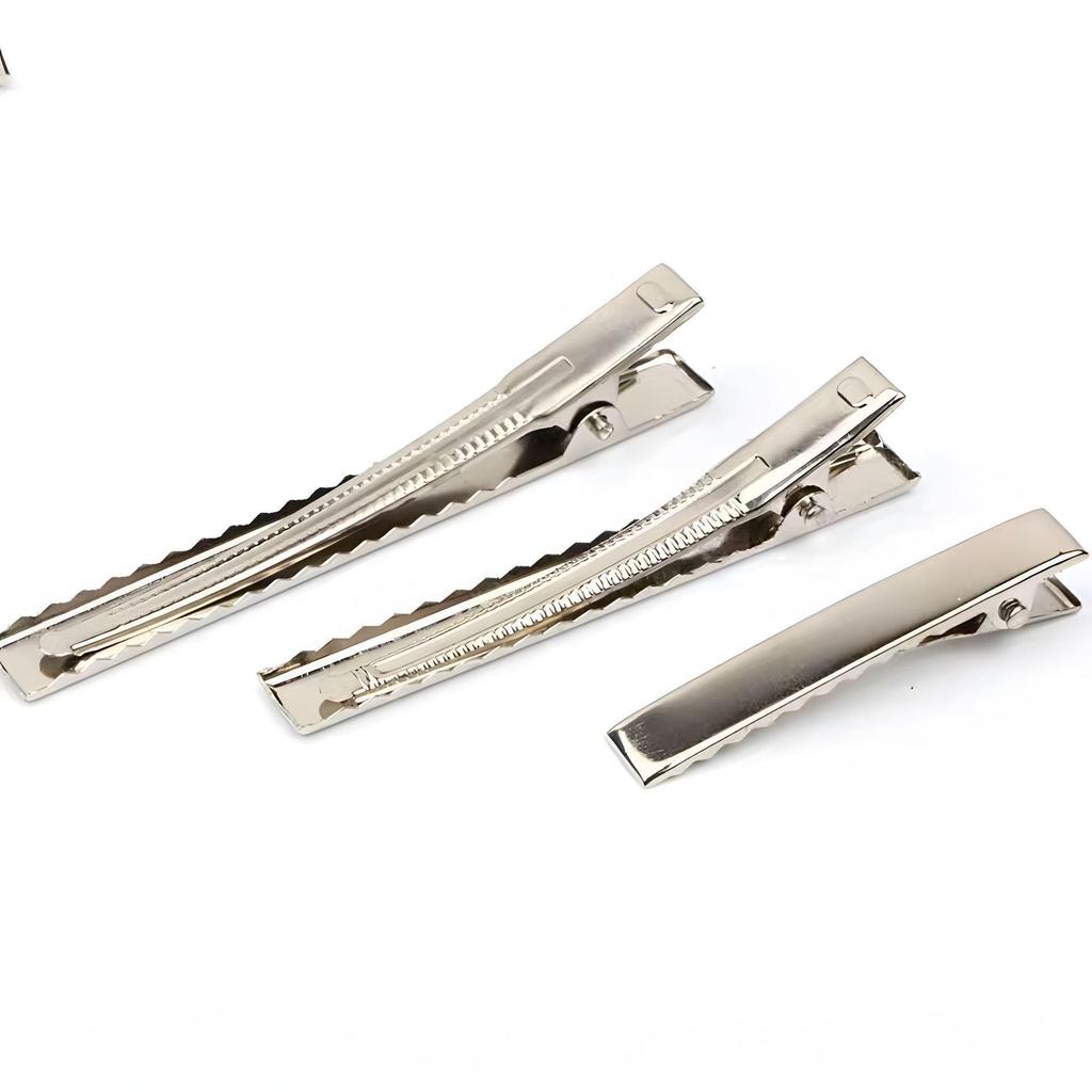 DIY Black Metal Duckbill Hair Clip: Thickened Square Base, Multiple Specifications