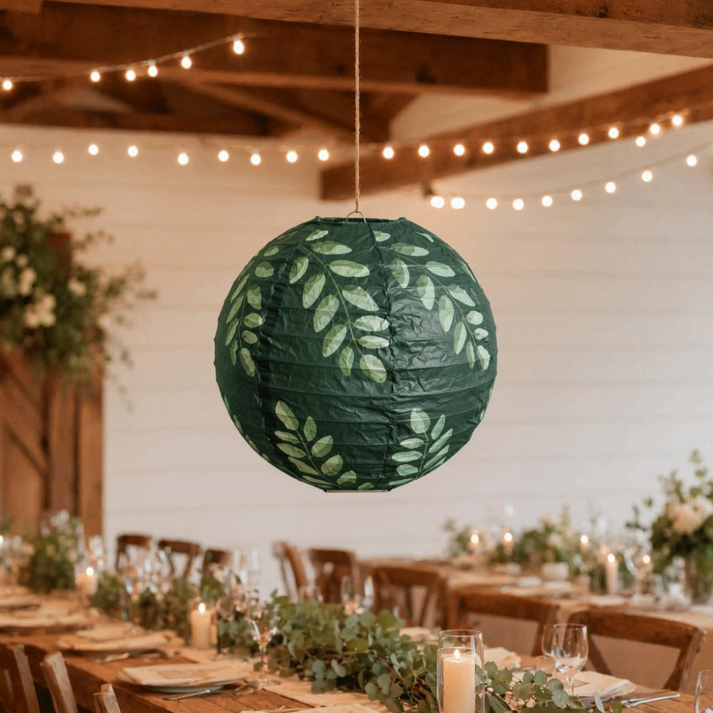 Round Hanging Paper Lantern Rustic Lantern Ball Holiday Supplies Folding Lantern Party Decoration
