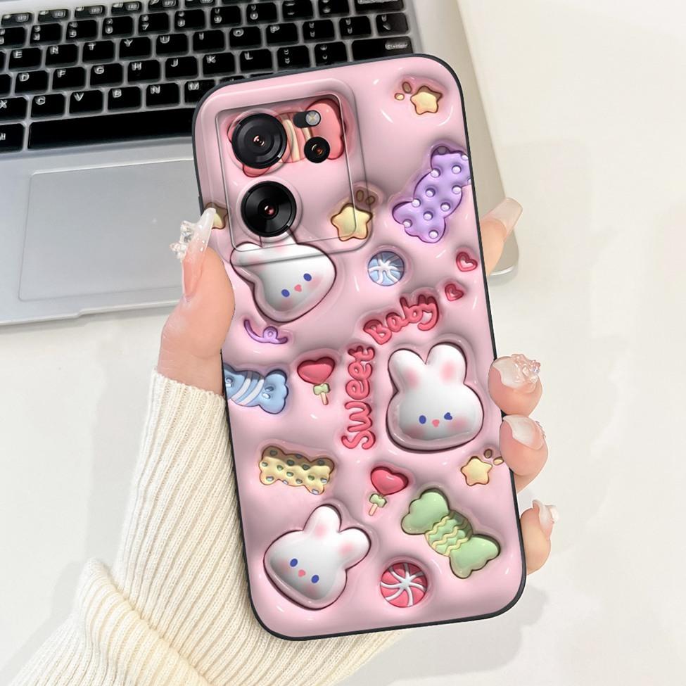 For Xiaomi 13T Pro Case 13T Silicone Cute Cartoon Cat Fashion Luxury Funny Shockproof Back Cover For Xiaomi 13T Phone Case Funda