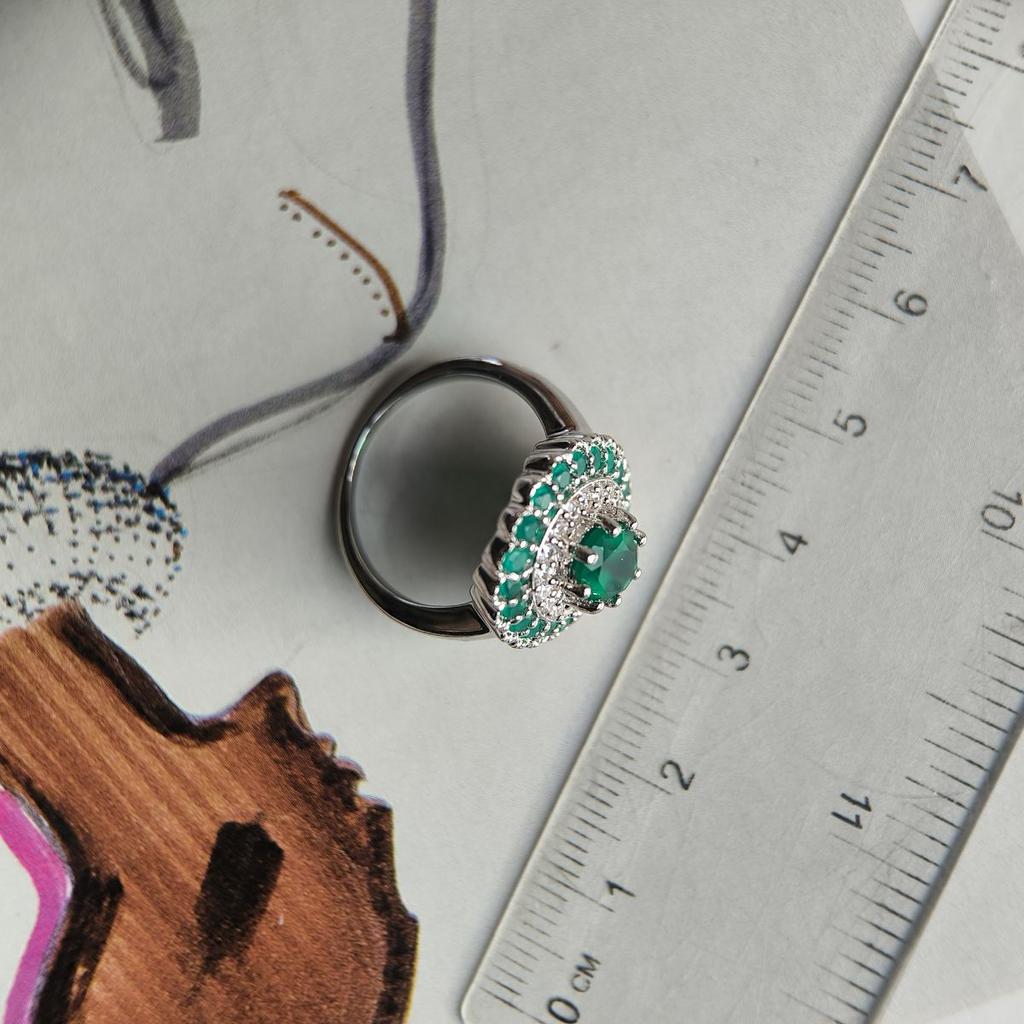 Silver Ring with Natural Agate 2.228ct, Item Weight 6.52 G (2196242)