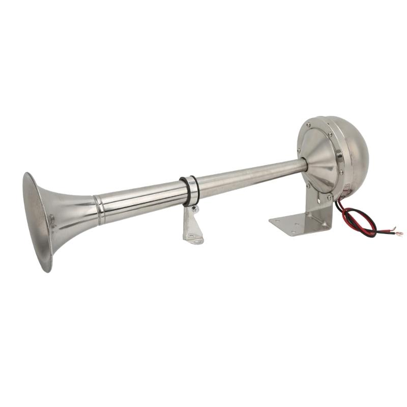 12V Marine Edelstahl Einzelton-Luftfanfare mit Steuerung Geeignet für Boote, LKW, Wohnmobile Wetterfestes Design