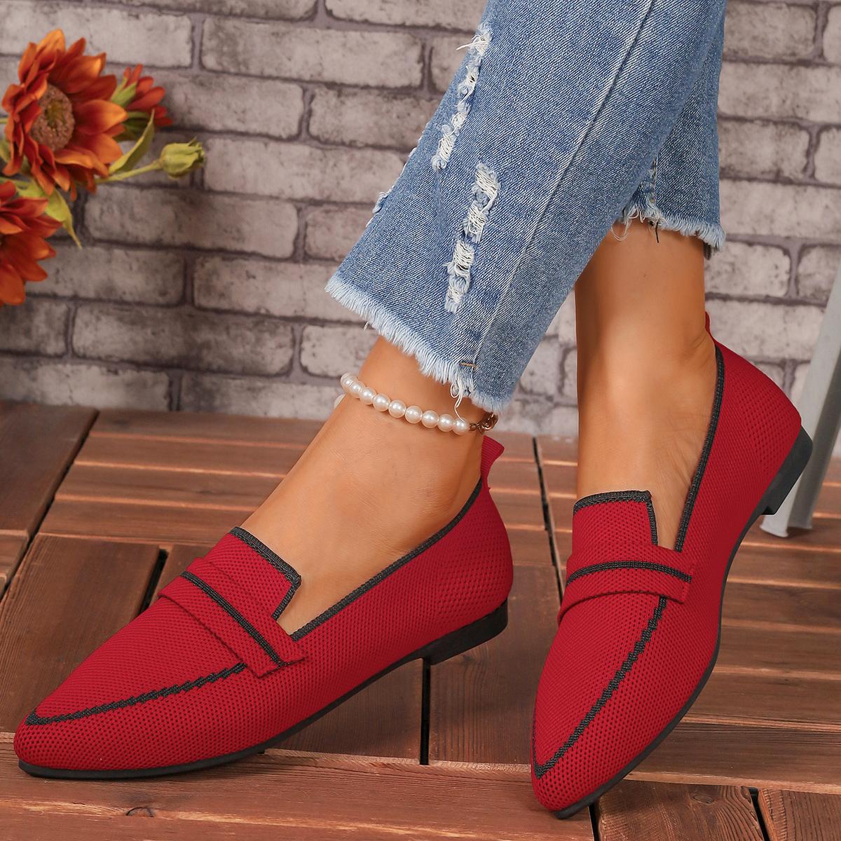 Женские туфли на плоской подошве Новые балетки с острым носком Босоножки Слипоны — фото 3