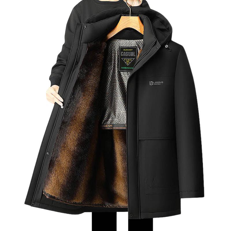 Yuzhaolin Men's Winter Hooded Padded Jacket