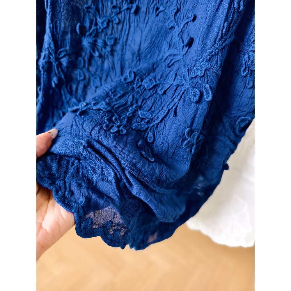 Dimanaf 2025 Nowy Letni T-Shirt Bez Rękawów Damski Podstawowy Dzianinowy Ażurowy Biały Niebieski Top Luźny