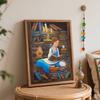 Disney Oil Painting Art Painting Set Belle's Enchanted Library Home Wall Decor Handmade Gift