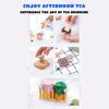 Wooden Tea Party Set Toys for Little Girls Educational Toddler Tea Set with Cups Spoon Kettle Rack Coffee Pieces