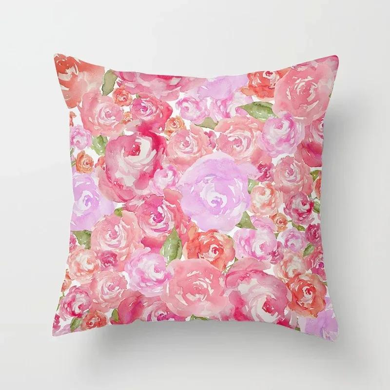 

Подушка с цветочным узором и бабочками, декоративная наволочка, полиэстеровая наволочка для подушки, диванная декоративная наволочка 12x12Inch