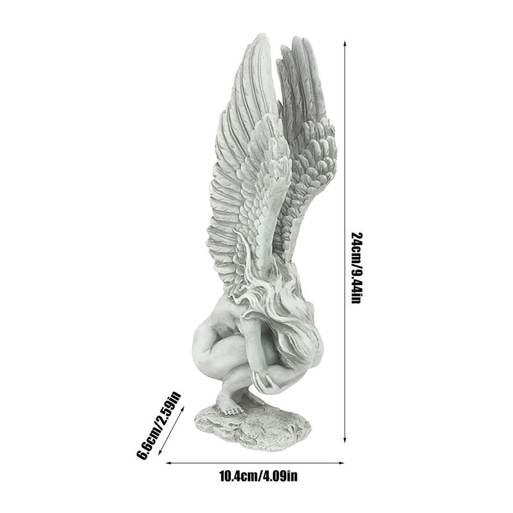 Angel Statue Durable Angel Sculpture Lightweight Angel Resin Ornaments Church Decoration Cute Lovely Mini Statues Home