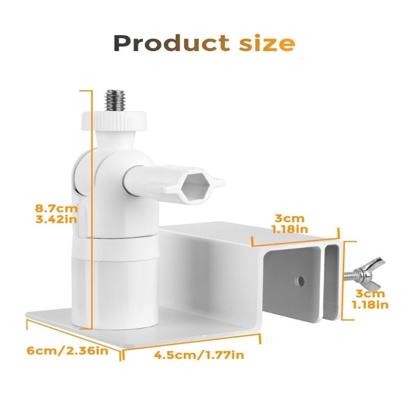 Solars Panel Mounting Brackets Aluminum Alloys 360 Rotate Angle Adjustment Gutters Installation Weatherproofed