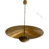Brass Dish Pendant Light Modern Hanging Ceiling Lamp for Living Room, Dining Room, Kitchen Gold Dome Light Fixture for Home Décor
