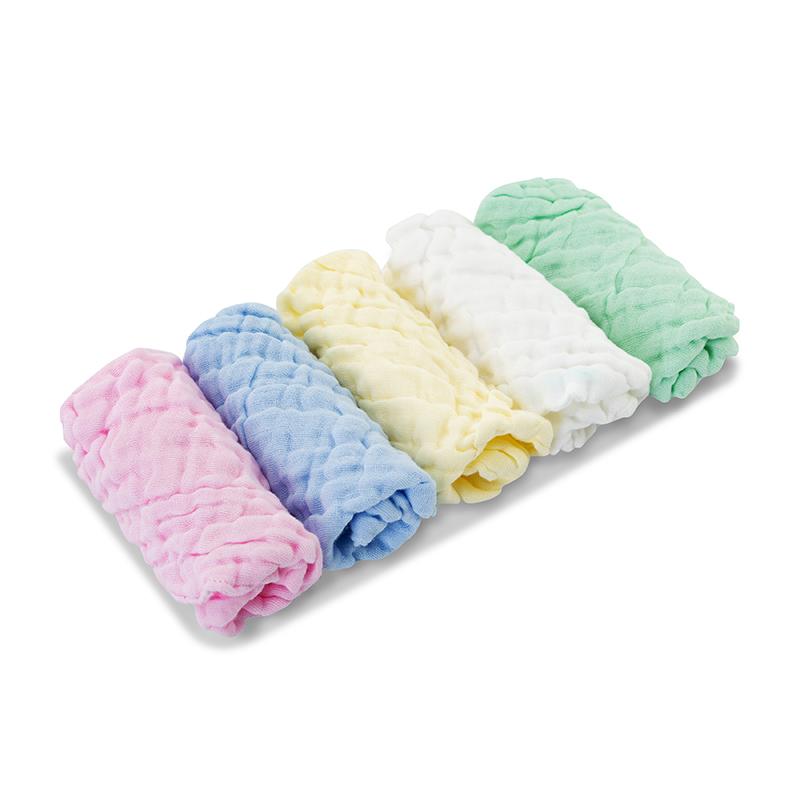 5/6 Pack Baby Muslin Washcloths 6-Layer Thick Cotton Gauze Soft Absorbent Newborn Face Towel for Bathing Feeding Sensitive Skin Reusable Wipes