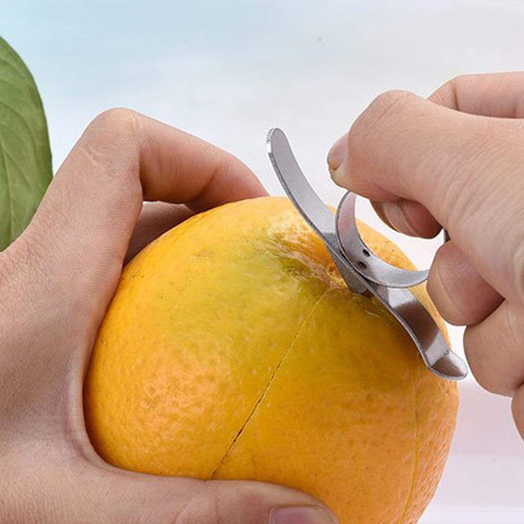 Orange Peeler Stainless Steel Ring Shape Versatile Portable Citrus Peeler Kitchen Supplies S