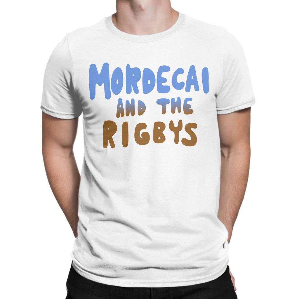 Mordecai and the rigbys TShirt for Men Awesome Cotton Tee Shirt Crewneck Short Sleeve T Shirts Summer Tops