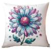 New Glitter Daisy Printed Pillowcase Light Luxury Floral Home Living Room Sofa Cushion Pillowcase