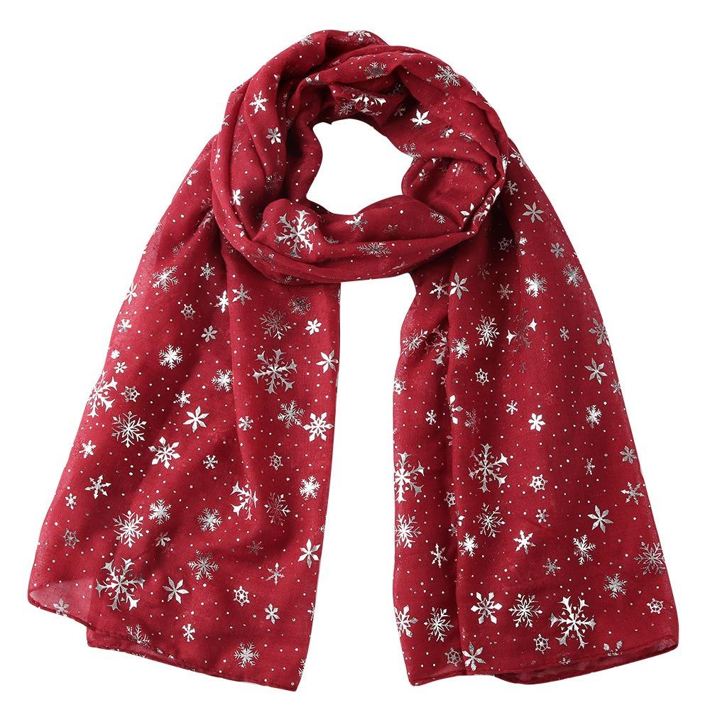 Sheer Silk Scarf Soft Christmas Gifts Autumn Winter Wrap Shawls  for Women