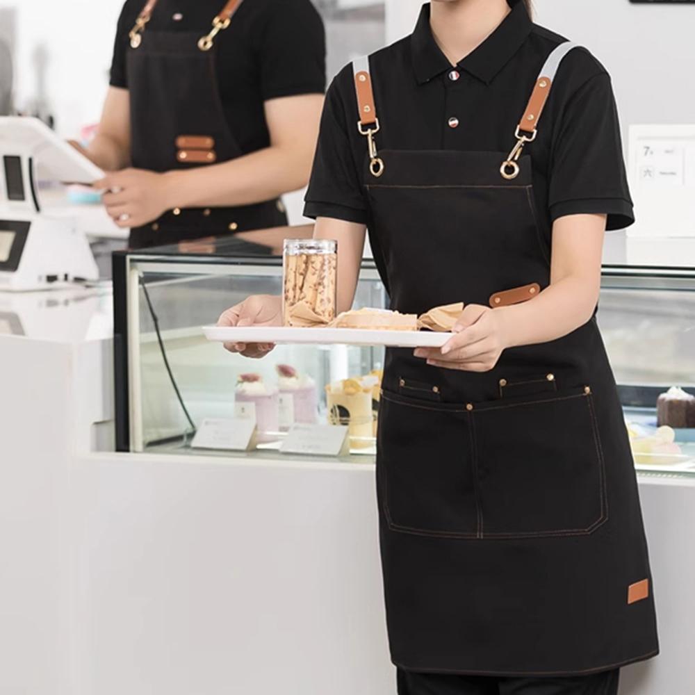 Home Canvas Apron Custom Catering Milk Tea Shop Flower Shop Supermarket Cake Shop Special Work Clothes