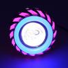 Reikoeppy Bi-Scheinwerfer Projektorlinse Licht mit LED Angel Evil Eye Scheinwerfer 30W 1200 2H Double Amberment(Rosa und Blau)