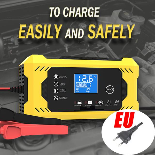 

Автомобильное зарядное устройство, зарядное устройство 12 В, цифровой импульсный ремонт, умная быстрая зарядка, зарядка, аксессуары для запуска автомобиля, мотоцикла