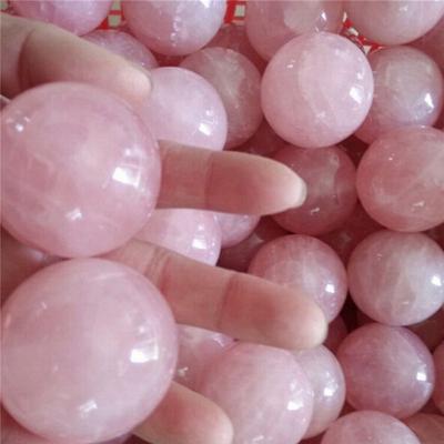 1 Stück Heilkristall Natürlicher Rosa Rosenquarz Edelstein Kugel Divinationskugel 20 mm