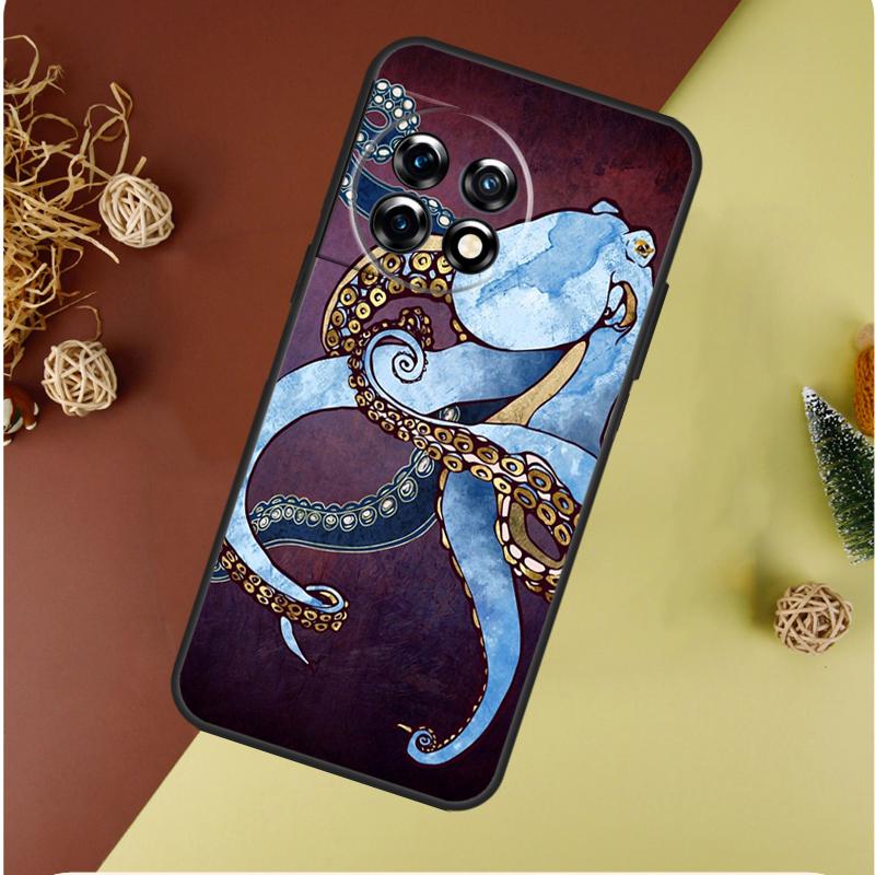 Meeresleben Ozean Oktopus Für OnePlus 13 13R 12 12R 11 9 10 Pro 8T 9RT 10T 10R N20 N30 Nord CE 2 3 4 Lite Handyhülle