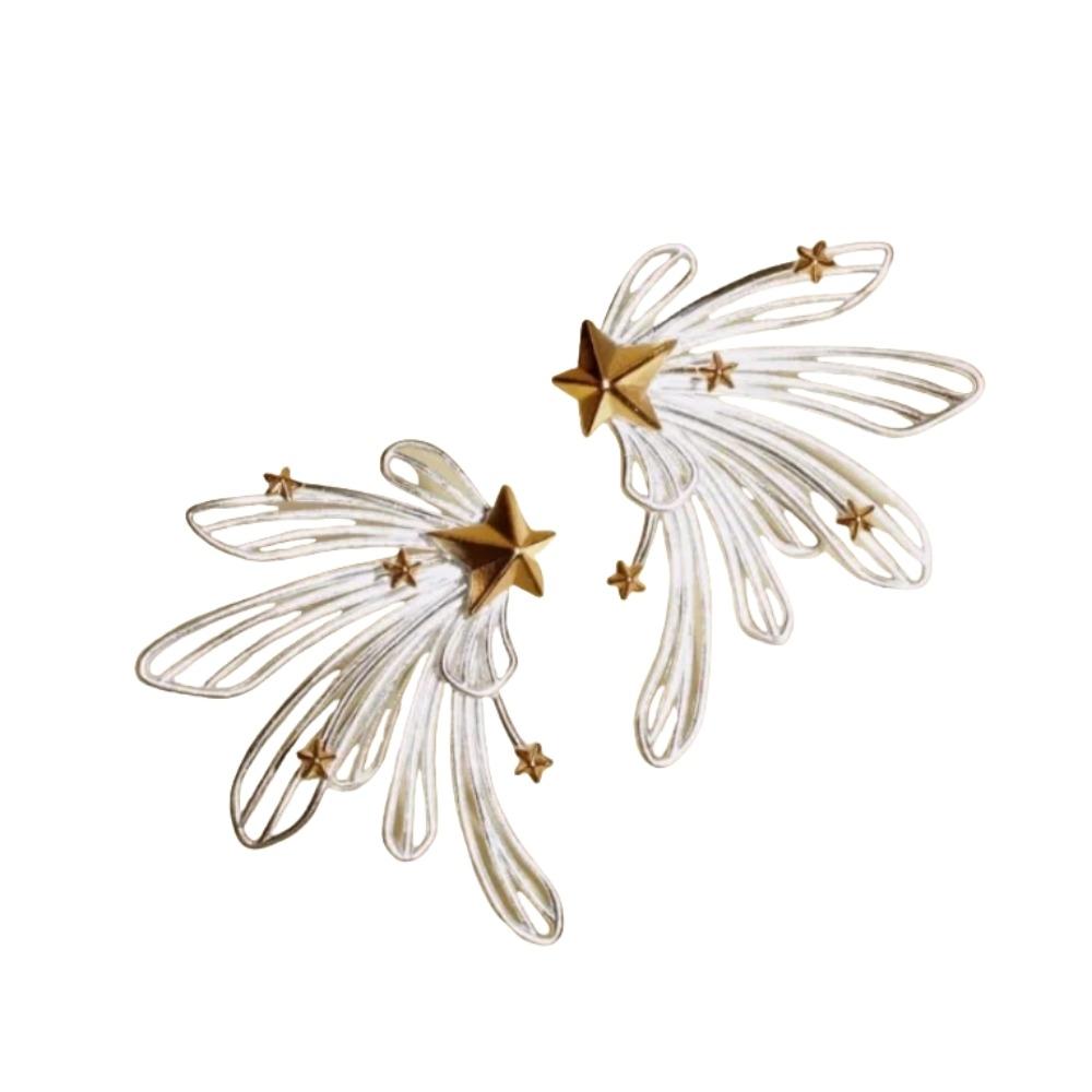 

Серебряные полые металлические серьги Exaggerate женские ювелирные аксессуары звездные серьги-гвоздики фестиваль Stars Tail