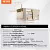 Through The Wall Drop Box 12.5x6.3x16.9" Mailbox with Code Lock Beige
