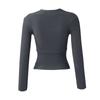 Damvinter Långärmad V-ringad Stickad Tröja Smal Färg Pullover Stickad Topp