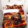 Comforter Motorcycle With Motorcycle Pattern Suitable For Children Boys Girls And Adults Soft Warm And Breathable