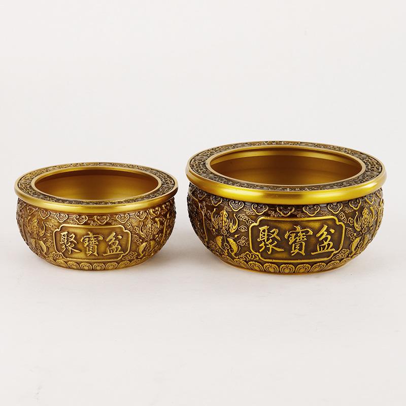 Brass Universe Pisces Treasure Office Home Craft Ornament Copper Bowl