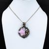 Pink Chalcedony Rough Pendant Copper Wire Wrapped Pendant Handmade Pendant Gemstone Pendant Copper Jewelry Gift For Him Wire Wrapped Jewelry