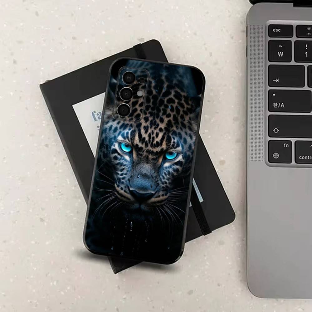 Cool Leopard  For Samsung Galaxy A73,31,8,9,52,J7,22,Note,72,41,71,53,32,Soft Black Silicone Cover Case