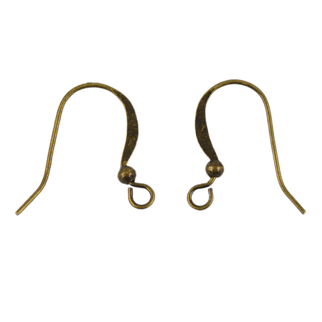 100 x Retro brons mässing örhängen krok kopplingar Smycken gör