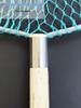 Reinforced Wooden Handle Fishing Net with Fine Mesh for Catching Fish, Shrimp, and Aquatic Products