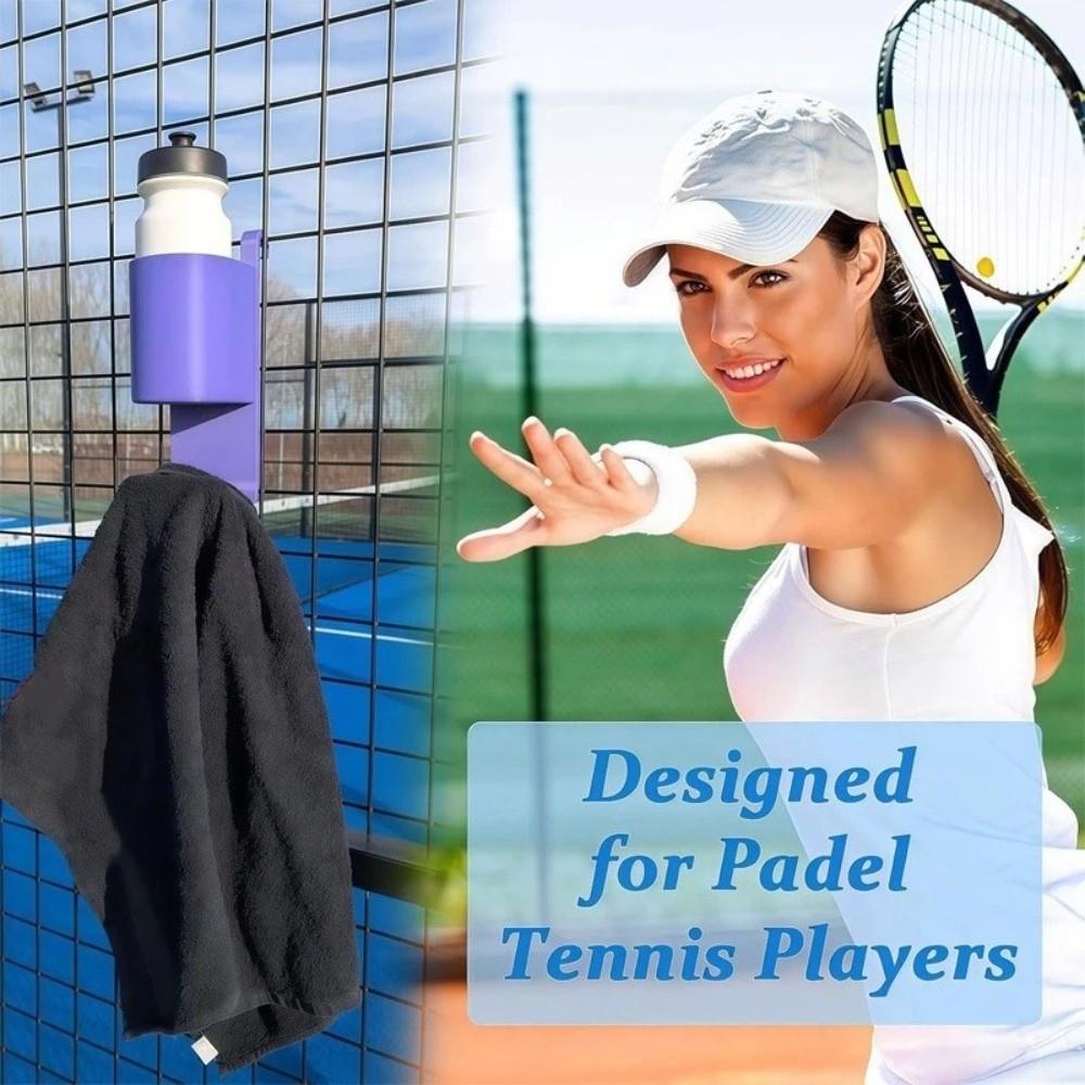 3D Printed Paddle Tennis Towel Rack Heavy Duty Plastic Water Bottle Holder Portable Cup Storage Holder Designed for Players