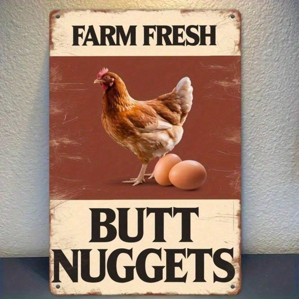 Забавная металлическая табличка Куриная ферма , 12x8 дюймов, деревенский декор для стен, кухонное искусство 20x30cm