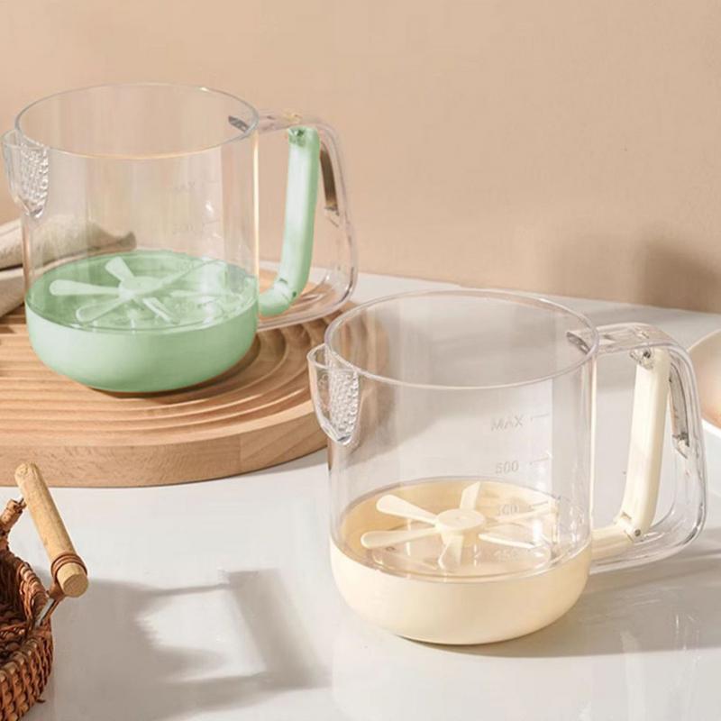Multifunctional Egg Stir Cup Hand-Pressed Cream Beating Cup Multifunctional Hand Push Mixer Kitchen Gadget For Baking & Cooking