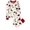 Christmas Tree & Bear Print Parent-Child Plaid Pajama Set