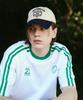 THE GREEN LAB Soccer Football Color Block Short Sleeve T-Shirt [White-Green]