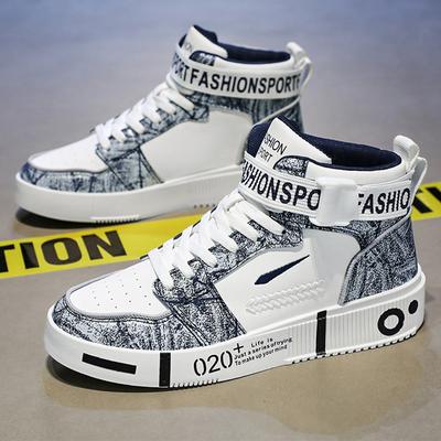 Men's High Top Vulcanized Shoes Fashion Buckle Platform Shoes Comfort Non-slip Wear-resistant Casual Sneakers Zapatos Para Mujer